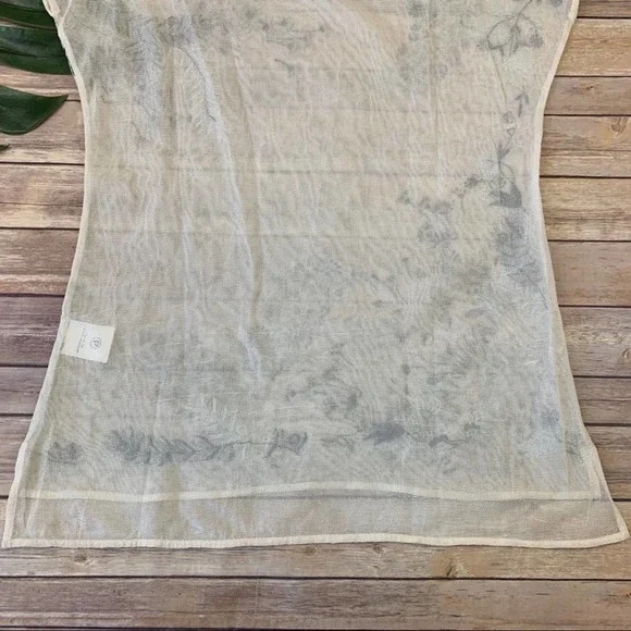 Kavita Bhartia cream embroidered sheer tunic top - Picture 11 of 11